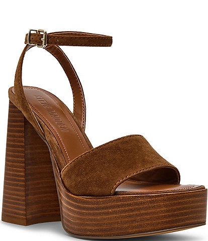 Steve Madden Floria Suede Ankle Strap Platform Sandals