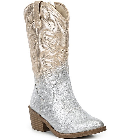 Steve Madden Girls' J-Dollie Glitter Ombre Western Boots (Youth)