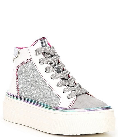 Steve Madden Girls' J-Glossy Glitter Fabric Sneakers (Youth)