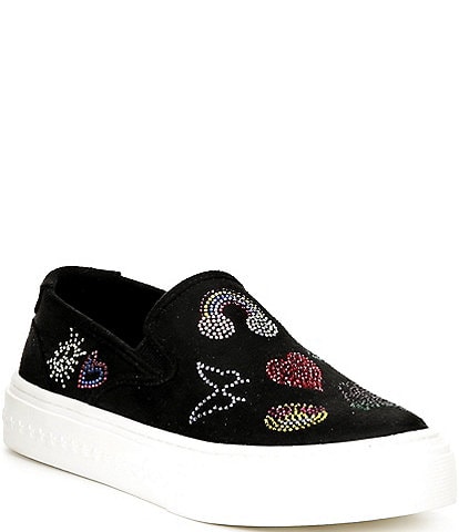 Steve Madden Girls' J-Murphy Rhinestone Graphic Sneakers (Youth)