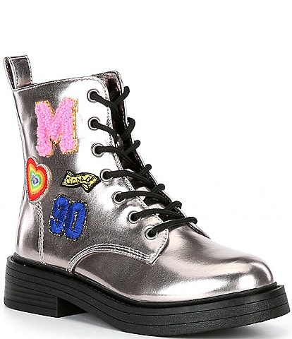 Steve Madden Girls' J-Nolita Patches Moto Boots (Youth)