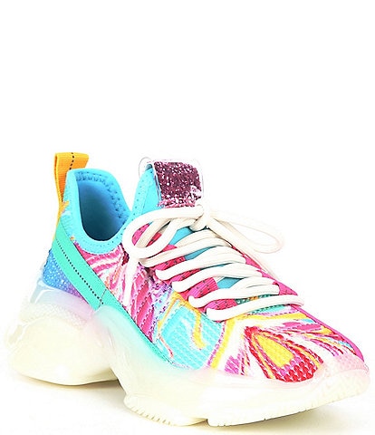 Steve Madden Girls' Maxima Swirl Multi Detail Sneakers (Youth)