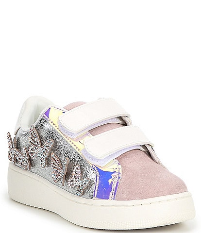 Steve Madden Girls' T-Flori Iridescent Rhinestone Embellished Butterfly Sneakers (Toddler)