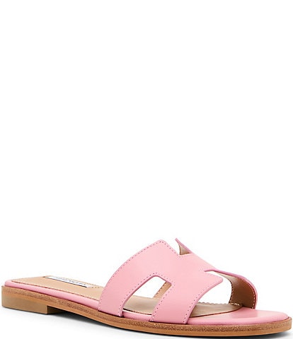 Steve Madden Hadyn Leather Flat Slide Sandals
