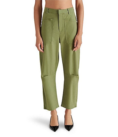 Steve Madden Haniel Cotton Twill Barrel Wide Leg Pants