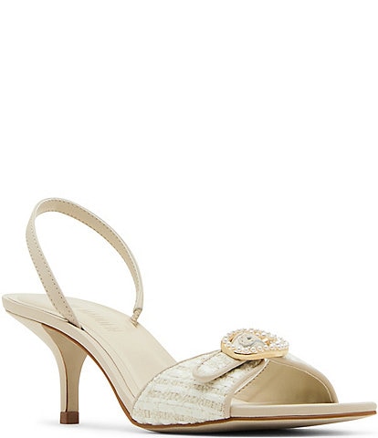 Steve Madden Henrietta-P Pearl Buckle Dress Sandals