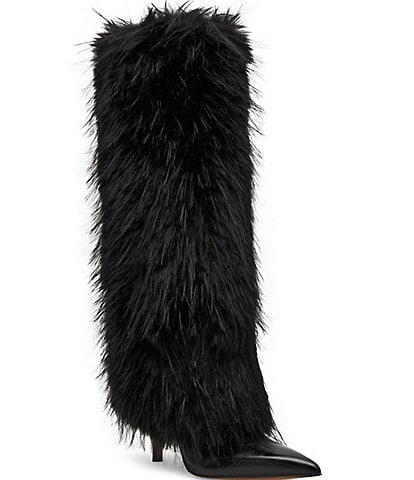 Steve Madden Icon Faux Fur Fold Over Knee High Boots