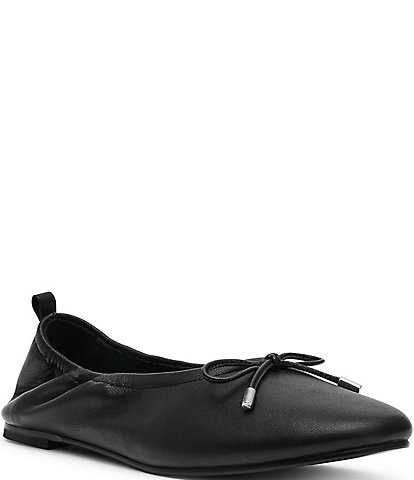 Steve Madden Jester Leather Bow Detail Ballet Flats