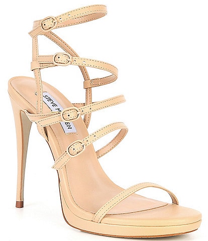 Steve Madden Jubliant Leather Stappy Buckle Detail Dress Sandals