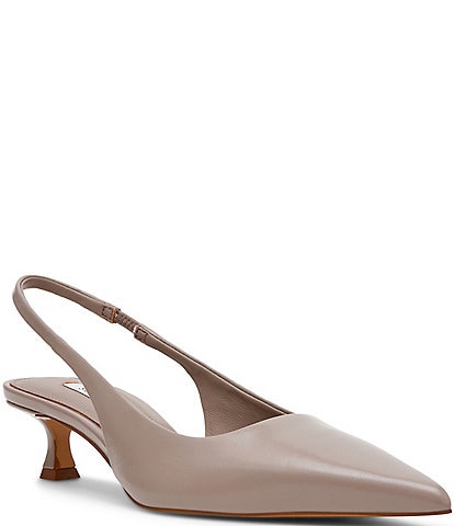 Steve Madden Kathy Leather Slingback Kitten Heel Pumps