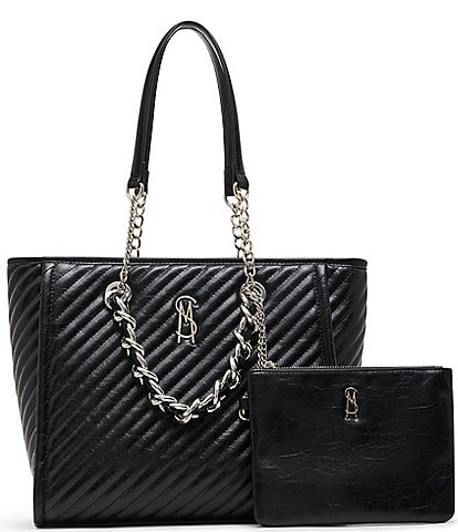 Steve Madden Katt Chain Tote Bag with Pouch