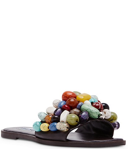 Steve Madden Knicky-B Bead Embellished Slide Sandals
