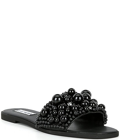 Steve Madden Knicky Pearl Embellished Slide Sandals