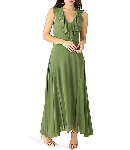 Steve Madden Kora Ruffle Scoop Neck Maxi Dress