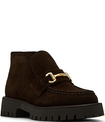 Steve Madden Leon Suede Horsebit High-Top Platform Loafers