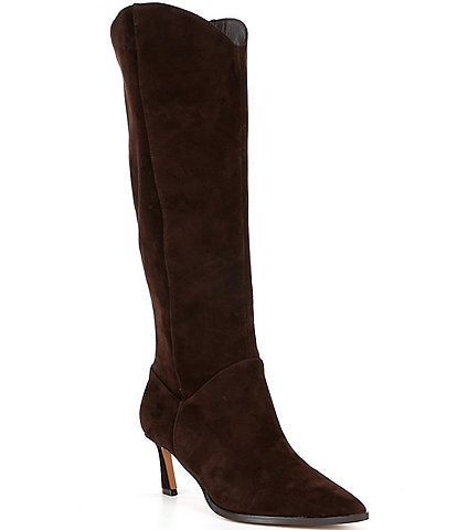 Steve Madden Leyna Suede Western Inspired Kitten Heel Boots