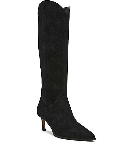 Steve Madden Leyna Suede Western Inspired Kitten Heel Boots