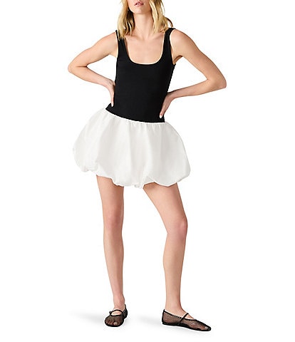 Steve Madden Linnea Scoop Neck Bubble Skirt Mini Dress