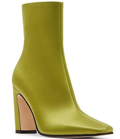 Steve Madden Lizabelle Satin Square Toe Ankle Booties