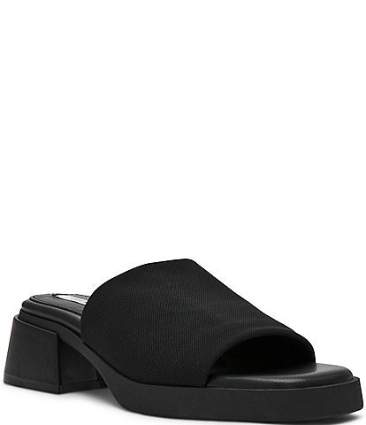 Steve Madden Lucee Mesh Block Heel Slide Sandals