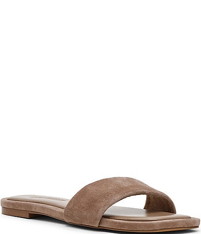 Steve Madden Lumina Suede Flat Slide Sandals