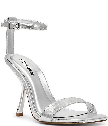 Steve Madden Luxedo Metallic Leather Architectural Dress Sandals