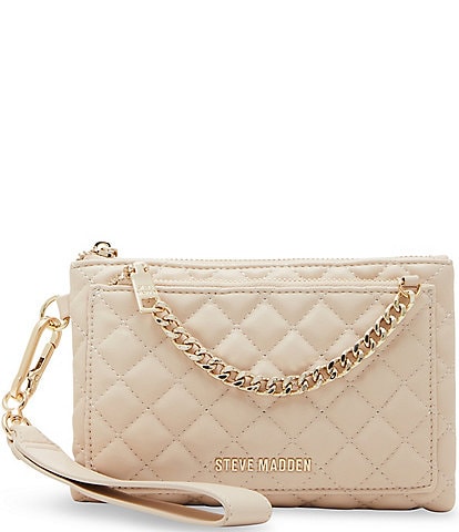 Steve Madden Maxine Quilted Double Zip Wristlet