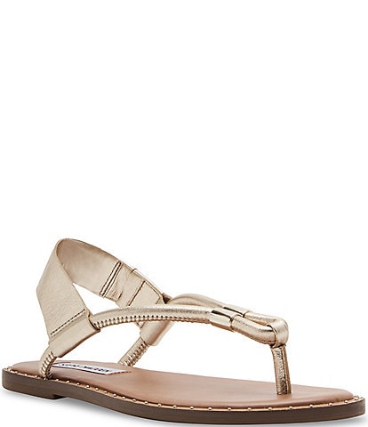 Steve Madden Meduza Leather Thong Slingback Sandals