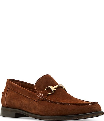 Steve Madden Men's Alfio Suede Bit Embellishment Dress Slip-On Loafers