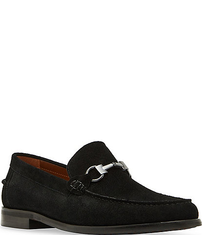 Steve Madden Men's Alfio Suede Bit Embellishment Dress Slip-On Loafers