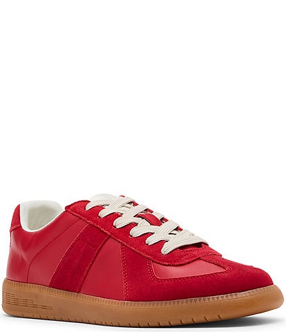 Steve Madden Men's Dixon Leather and Suede Low-Top Gum Sole Sneakers