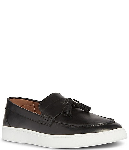 Steve Madden Men's Hatfield Leather Tassel Slip On Loafers