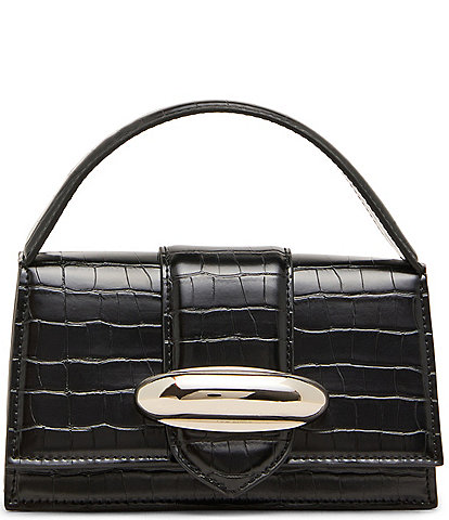 Steve Madden Mishell Mini Top Handle Croc Satchel Bag