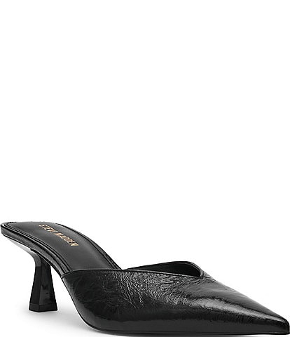 Steve Madden Mod Crinkle Leather Mule Pumps