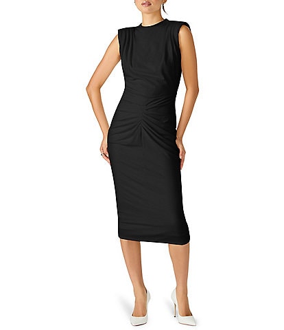 Steve Madden Monika Mock Neck Sleeveless Sheath Dress
