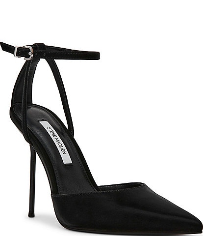 Steve Madden Morrie Techno Satin Pointed Toe Stiletto Pumps