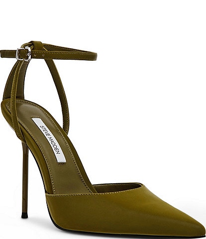 Steve Madden Morrie Techno Satin Pointed Toe Stiletto Pumps