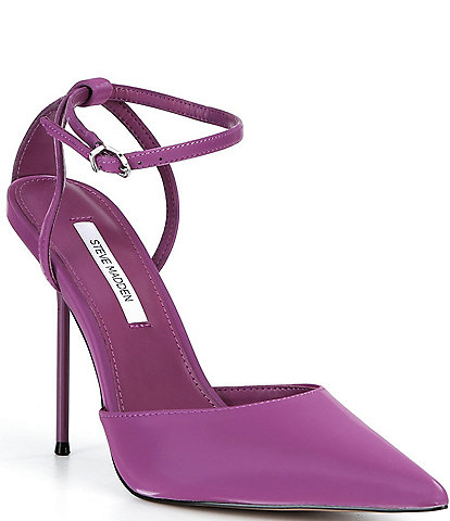 Steve Madden Morrie Techno Satin Pointed Toe Stiletto Pumps