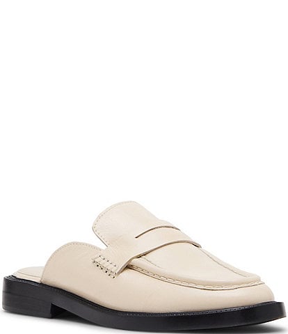 Steve Madden Mulberry Leather Penny Loafer Mules