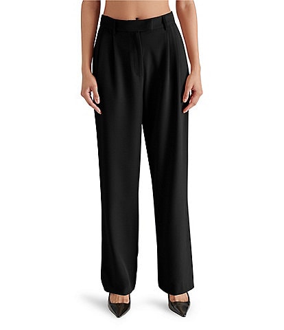 Steve Madden Naeve Pleated Straight Leg Pants