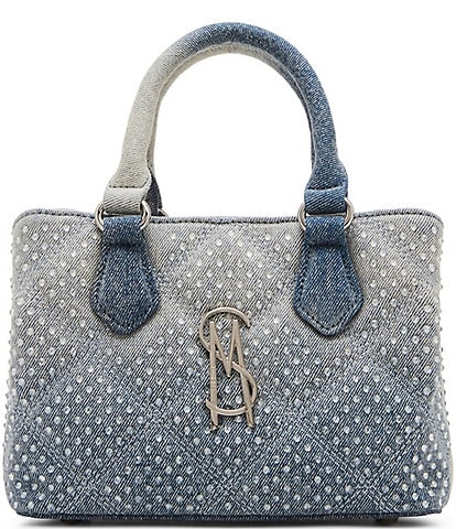 Steve Madden Quilted Denim Top Handle Tote Bag