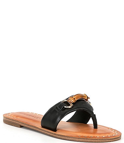 Steve Madden Rebecka Leather Thong Flat Sandals