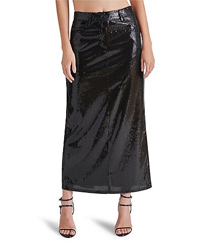 Steve Madden Reid Stretch Sequin Maxi Skirt