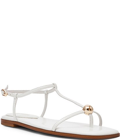Steve Madden Ritzy T-Strap Hardware Detail Flat Sandals