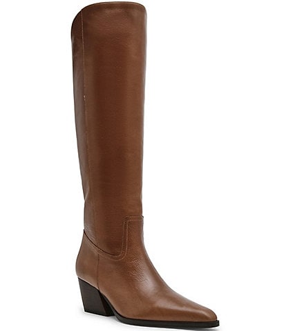 Steve Madden Rodessa Leather Pointed Toe Tall Boots