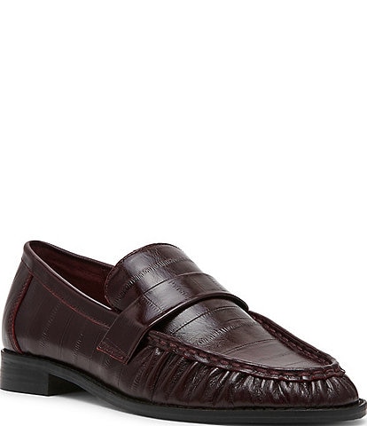 Steve Madden Ronie Eel Embossed Leather Loafers