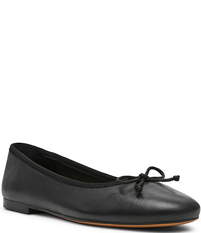 Steve Madden Selma Leather Bow Detail Ballet Flats