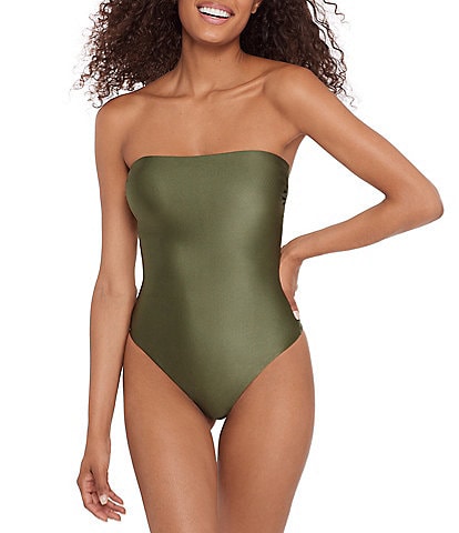 Steve Madden Shine Bright Bandeau One Piece Swimsuit