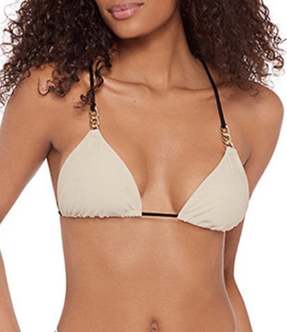 Steve Madden Sleek N Chic String Triangle Swim Top