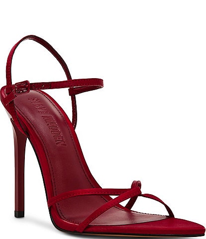 Steve Madden Stellina Satin Strappy Point Toe Dress Sandals